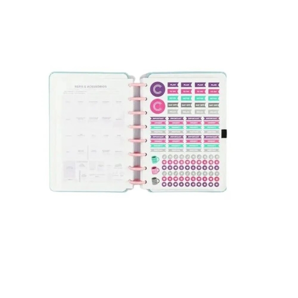AGENDA INTELIGENTE AZUL PASTEL A5 - Imagem 3