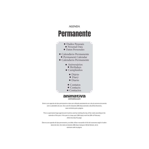 AGENDA PERMANENTE COST ANIMATIVA 192FLS PRETA - Imagem 2