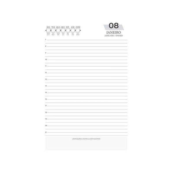 AGENDA PERMANENTE COST ANIMATIVA 192FLS PRETA - Imagem 4
