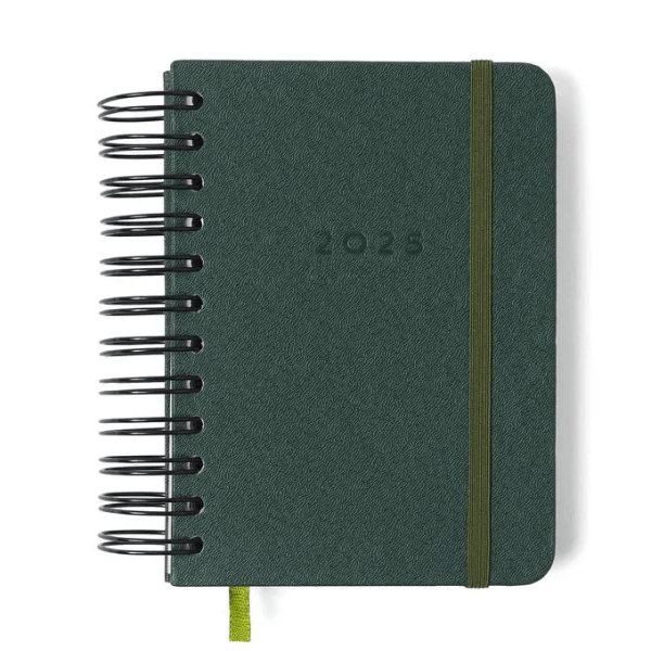 AGENDA PLANNER WIRE-O CICERO 11,5X16 CLASSICA DIARIA VERDE