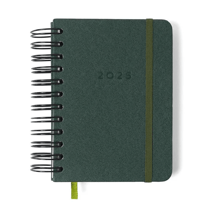 AGENDA PLANNER WIRE-O CICERO 11,5X16 CLASSICA DIARIA VERDE