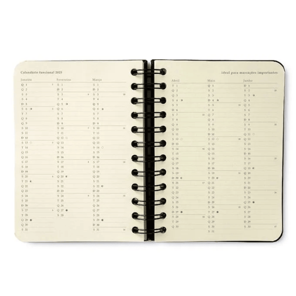 AGENDA PLANNER WIRE-O CICERO 11,5X16 CLASSICA DIARIA VERDE - Imagem 3