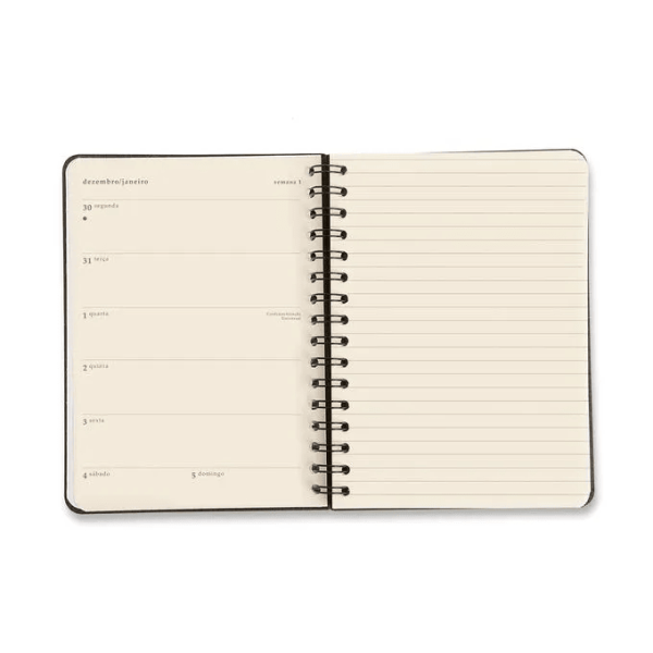 AGENDA PLANNER WIRE-O CICERO A5 ATELIE SEMANAL PRETO - Imagem 4