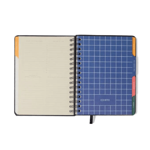 AGENDA PLANNER WIRE-O CICERO A5 BOSSA NOVA PONTOS OFF WHITE - Imagem 4