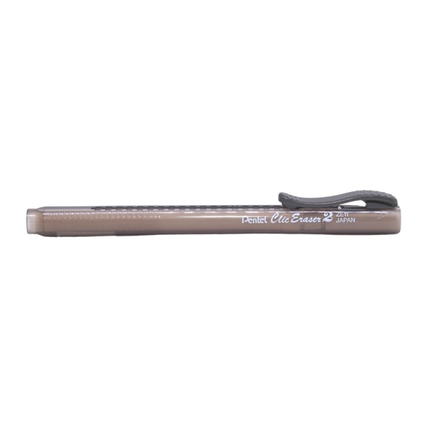 BORRACHA CLIC PENTEL ERASER TRANSPARENTE PRETA - Imagem 2