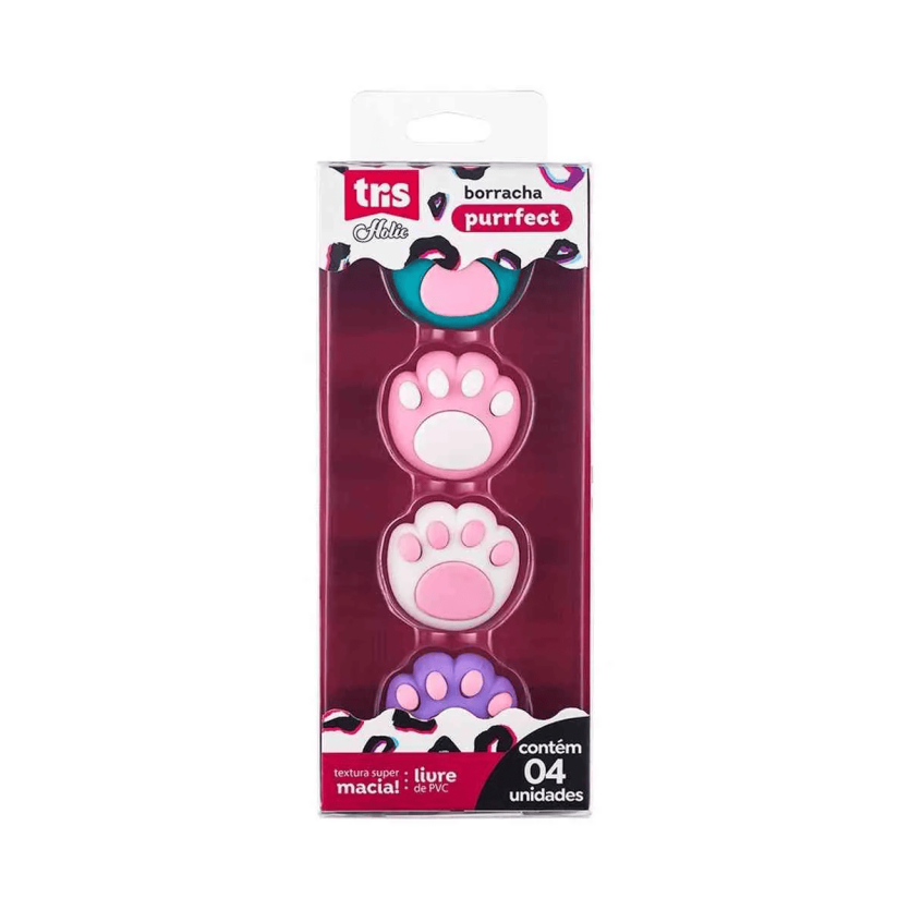 BORRACHA TRIS HOLIC PATINHAS 4 UNDS