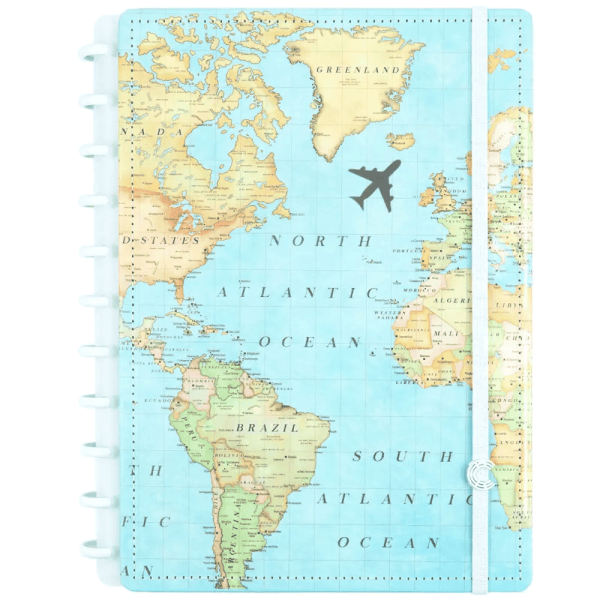 CADERNO INTELIGENTE GRANDE BY GOCASE MAPA MUNDI