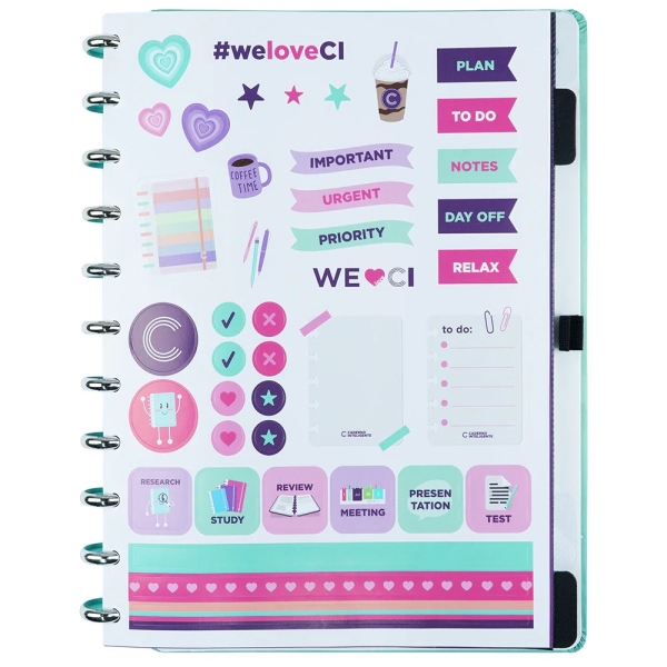 CADERNO INTELIGENTE GRANDE TURQUOISE LOVE - Imagem 2