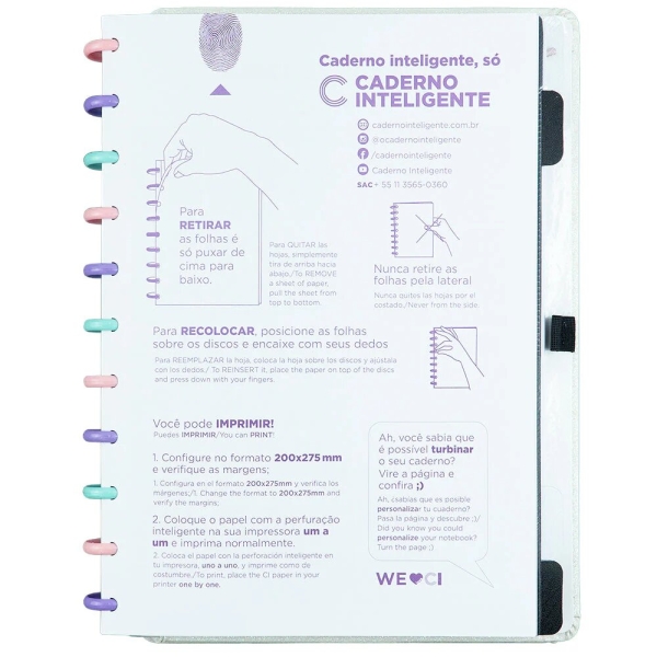 CADERNO INTELIGENTE LETS GLITTER COLORFUL - Imagem 3