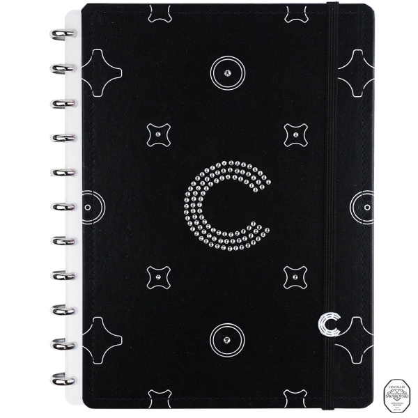 CADERNO INTELIGENTE MEDIO SWAROVISK MONOGRAM BLACK