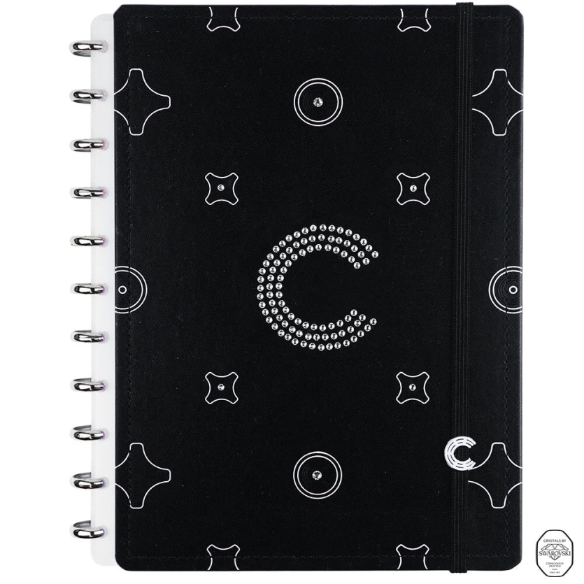 CADERNO INTELIGENTE MEDIO SWAROVISK MONOGRAM BLACK