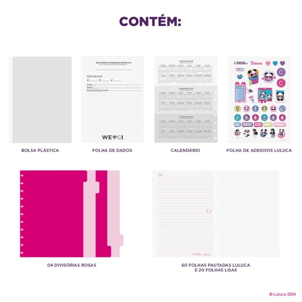 CADERNO INTELIGENTE PANDALU GLOW BY LULUCA - Imagem 2