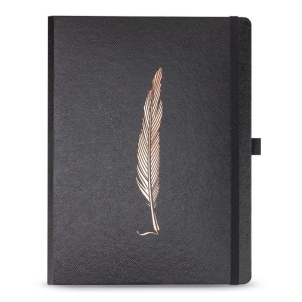 CADERNO OTIMA PREMIUM SYSTEMFLEX ULTRA 16,5X24CM NOIR PENA