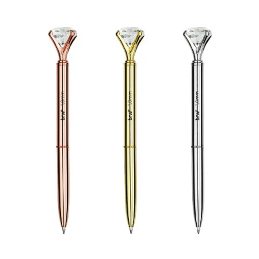 CANETA ESFEROGRAFICA METALICA 1.0MM BRW DIAMOND SORTIDO