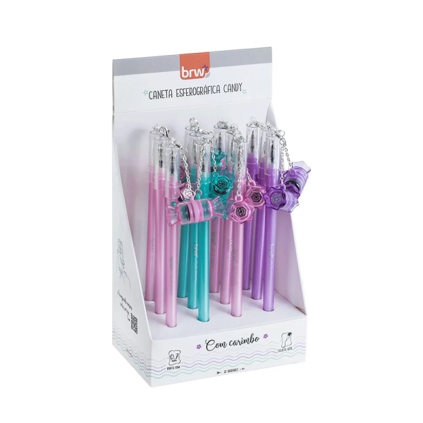 CANETA ESFEROGRAFICA GEL 0.7MM DIVERT BALA COM CARIMBO