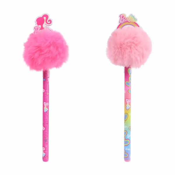 CANETA GEL TRIS BARBIE POMPOM SORTIDO