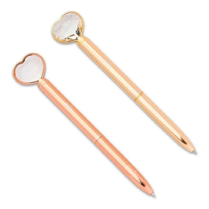 CANETA CORACAO DIAMANTE MOLIN GOLD