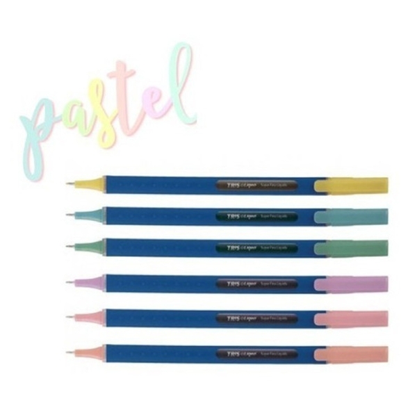 Caneta Super Fina Tris Liqeo Pastel