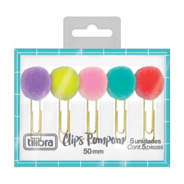 CLIPS 50MM POMPOM TILIBRA SORTIDO AVULSO
