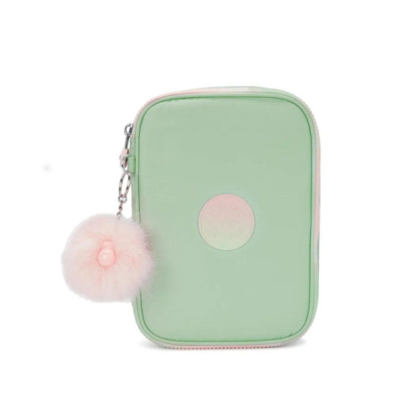 ESTOJO BOX 100 PENS KIPLING SOFT GREEN MET