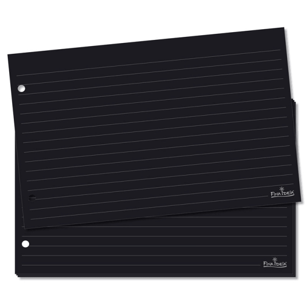 FICHAS PRETAS PAUTADAS FINA IDEIA 5X8 30UNDS - Imagem 2