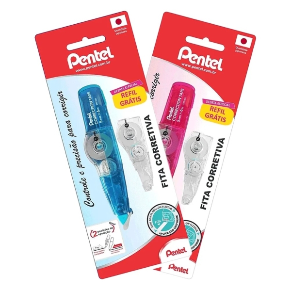 FITA CORRETIVA COM REFIL GRATIS PENTEL