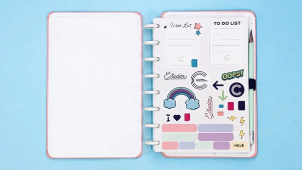 Folhas  de Adesivos Caderno Inteligente Cool A5 - Imagem 3