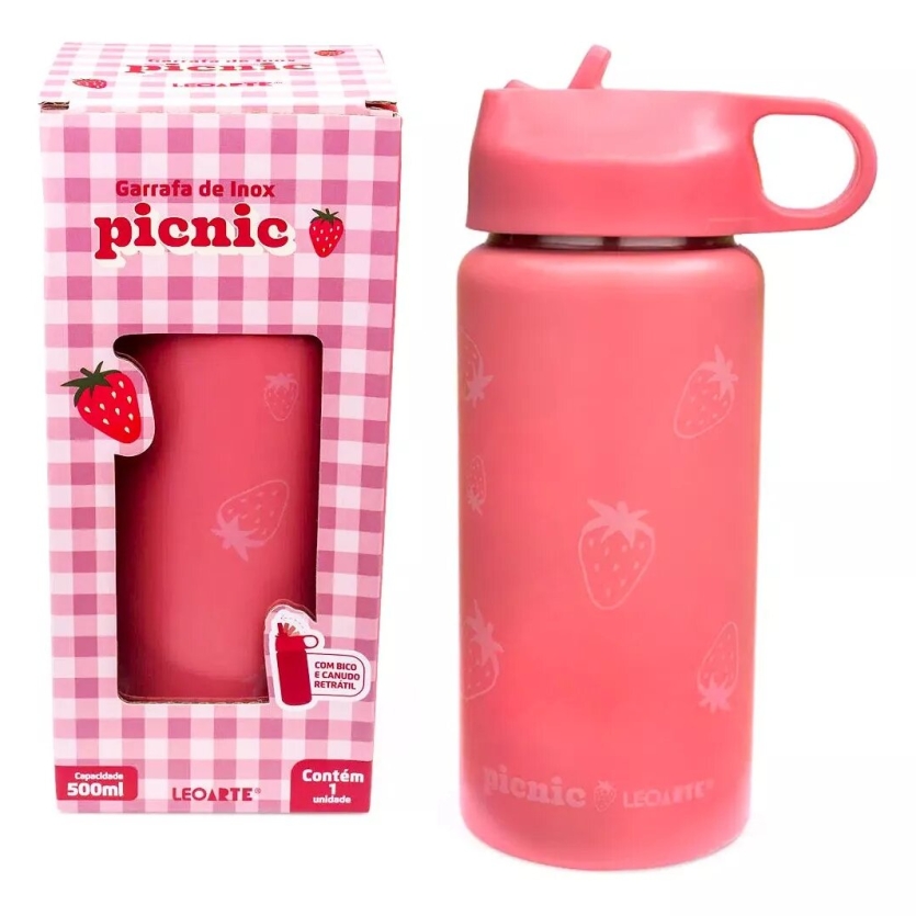 GARRAFA INOX 500ML LEO E LEO PICNIC