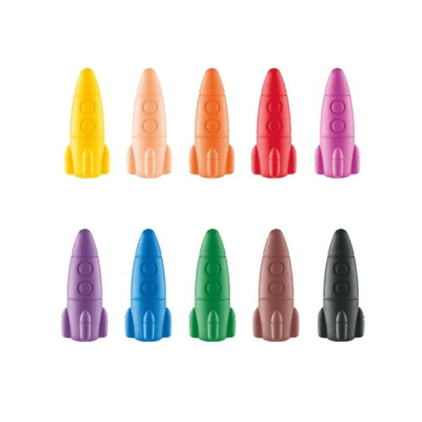 GIZ TRIS FOGUETE 80G CARTELA 10 CORES - Imagem 2