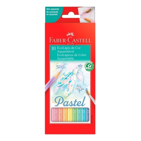 LAPIS 10 CORES FABER AQUARELAVEL PASTEL