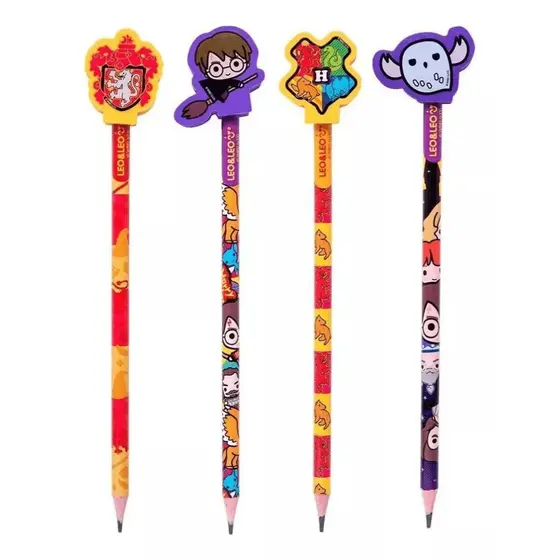 LAPIS HB COM BORRACHA LEO E LEO HARRY POTTER SORTIDO