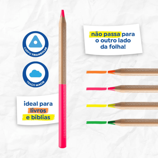 MARCA TEXTO LAPIS TRIS FLUO - Imagem 2