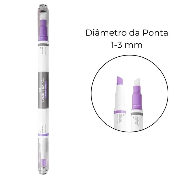 MARCA TEXTO LUMINI EX SLIM CIS LILAS - Imagem 2