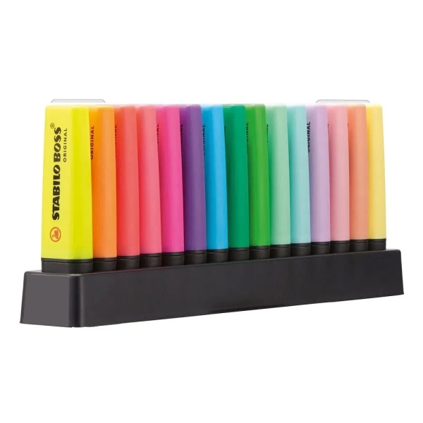 MARCA TEXTO STABILO BOSS KIT 15 CORES - Imagem 2