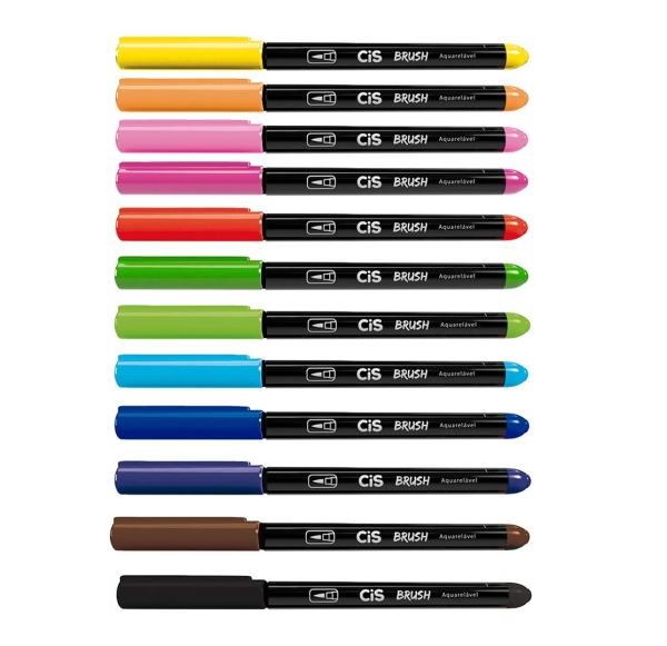Marcador Cis Brush Aquarelável