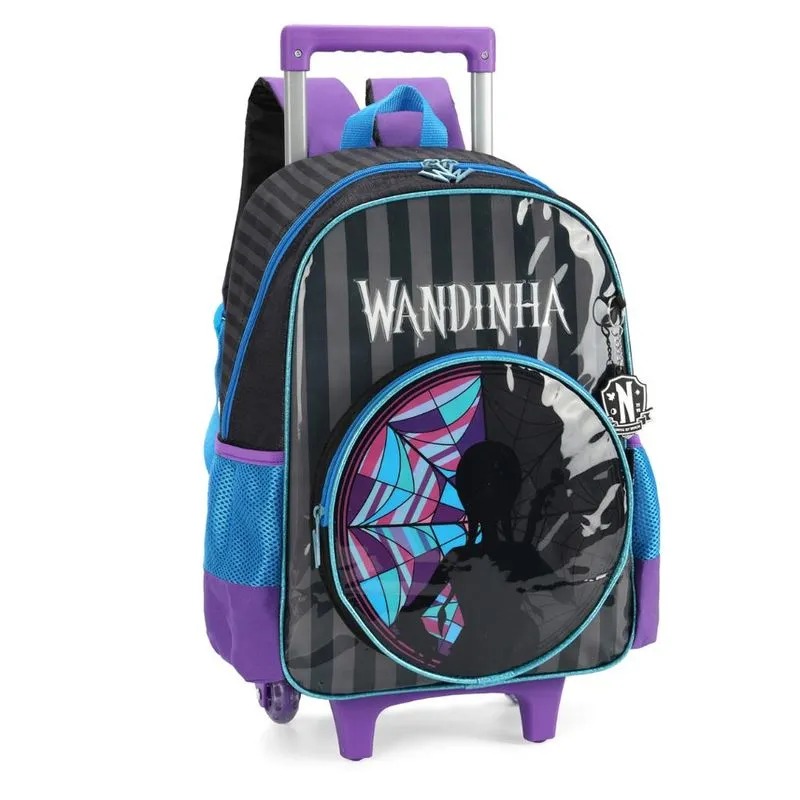MOCHILA COM RODAS LUXCEL WANDINHA PRETO
