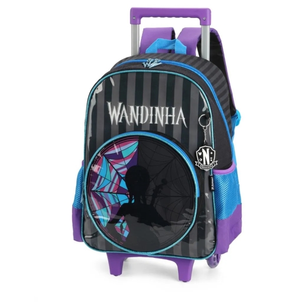 MOCHILA COM RODAS LUXCEL WANDINHA PRETO - Imagem 2