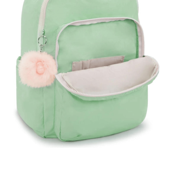 MOCHILA KIPLING SEOUL SOFT GREEN MET - Imagem 4