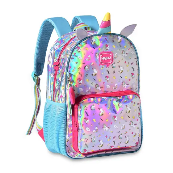 MOCHILA P CLIO LINHA HOLOGRAFICA UNICORNIO