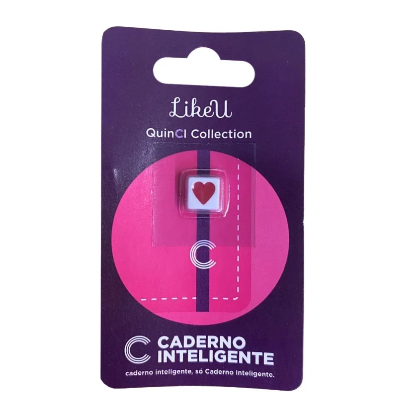 PINGENTE CADERNO INTELIGENTE LIKEU WE LOVE UNICO