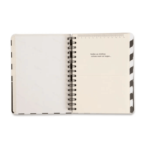 PLANNER PERMAN WIRE-O CICERO CLASSICA SEMANAL A5 PRETO - Imagem 3