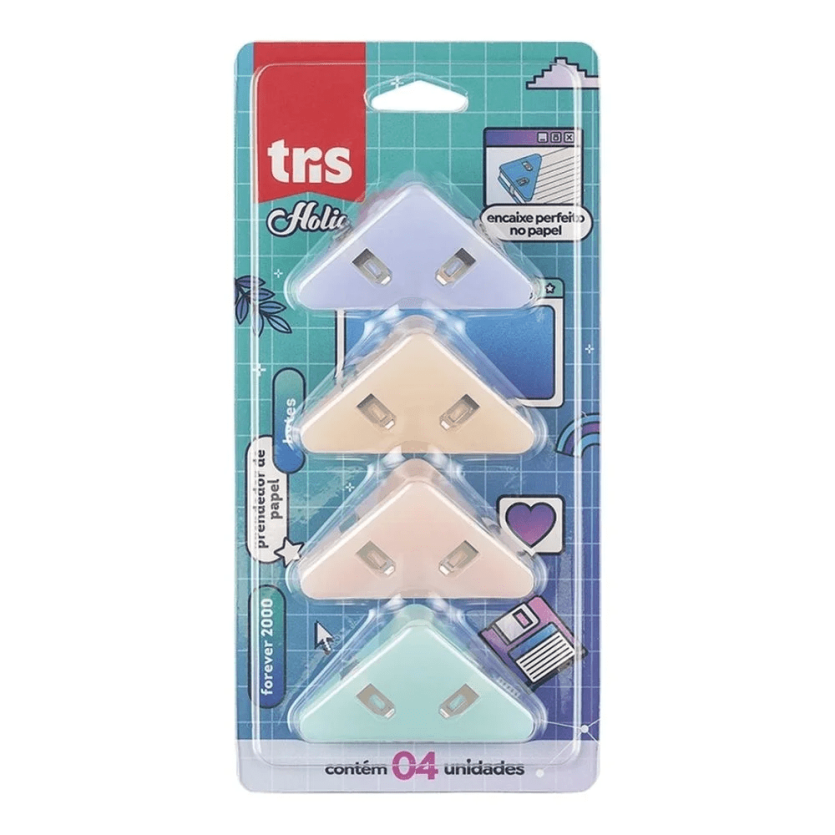 PRENDEDOR DE PAPEL TRIS HOLIC BYTES 4 UNDS