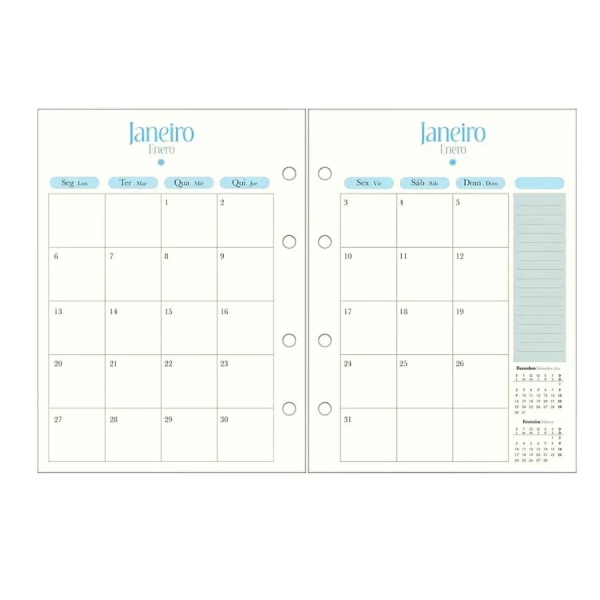 REFIL AGENDA PLANNER TILIDISCO TILIBRA M7 - Imagem 3