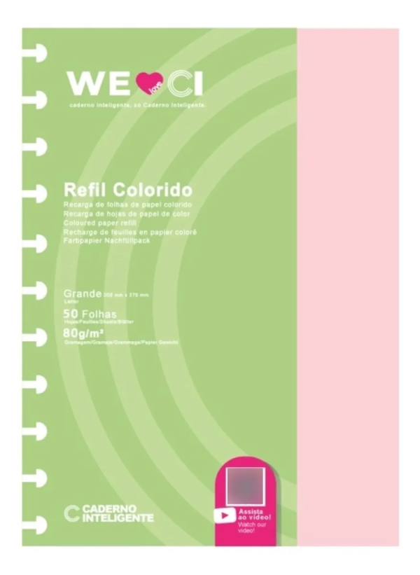 Refil Caderno Inteligente Colorido