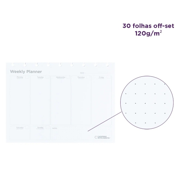REFIL CADERNO INTELIGENTE WEEKLY PLANNER MY FRAMEAA MEDIO 12 - Imagem 3