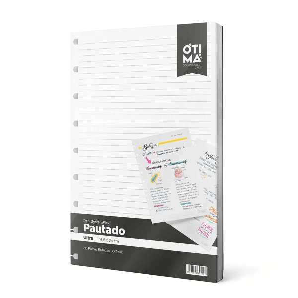 REFIL SYSTEMFLEX ULTRA OTIMA 16,5X24CM PAUTADO 90G BRANCO