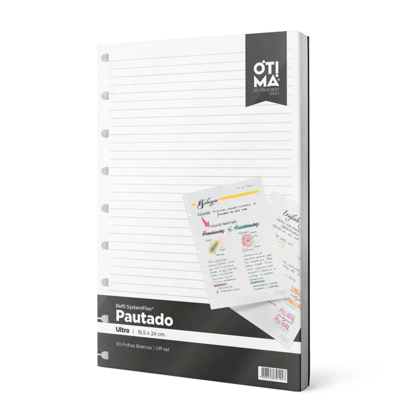 REFIL SYSTEMFLEX ULTRA OTIMA 16,5X24CM PAUTADO 90G BRANCO