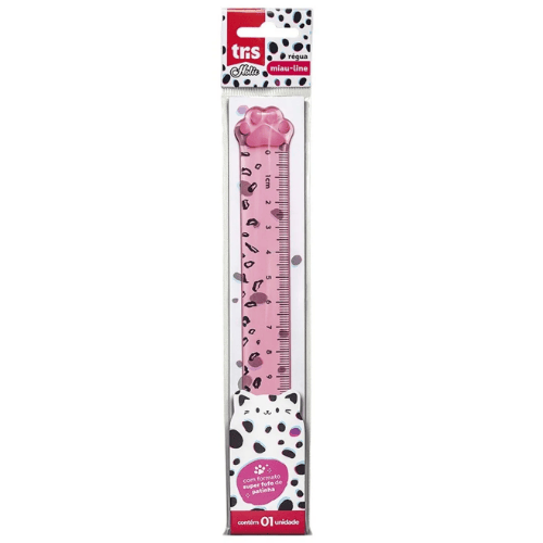 REGUA 15CM TRIS HOLIC PETS SORTIDO
