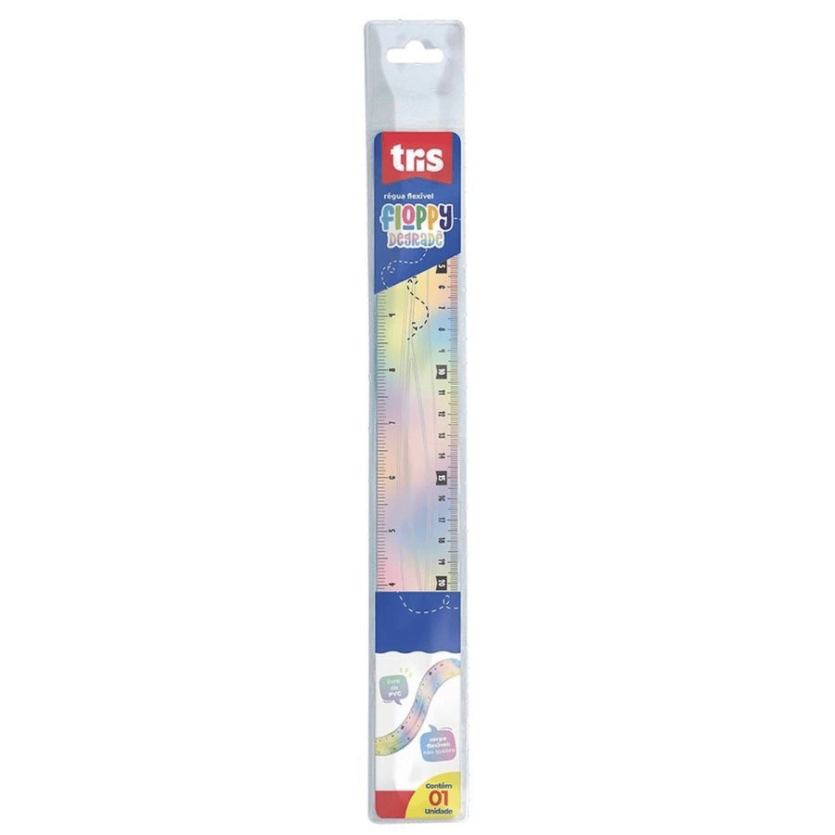 REGUA 30CM TRIS FLEXIVEL FLOPPY DEGRADE POLY