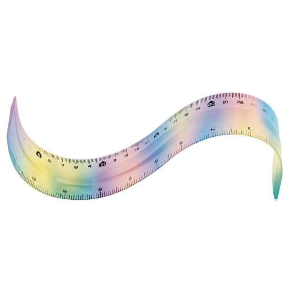 REGUA 30CM TRIS FLEXIVEL FLOPPY DEGRADE POLY - Imagem 2